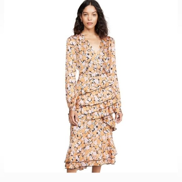 Wayf Dresses & Skirts - NWT Wayf pink and gold floral dress sz XS